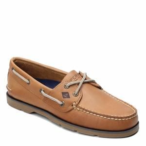 Sperry Mens Leeward 2-Eye Boat Shoe, Sahara, 8